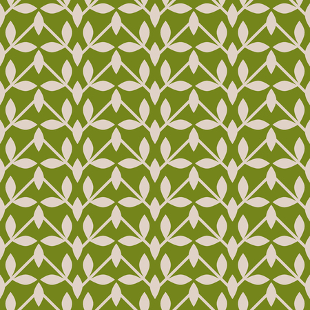 seamless abstract pattern with lines and leavesのイラスト素材