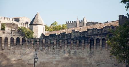 City walls of Avignon, France. Reminding of castles and fairy tales.のeditorial素材