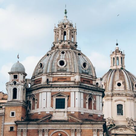 Santa Maria di Loreto church, Rome, Italy.の写真素材