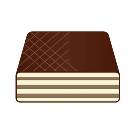 Illustration. Chocolate wafer sectional multilayer.のイラスト素材