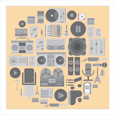 Music in your heart greeting setのイラスト素材