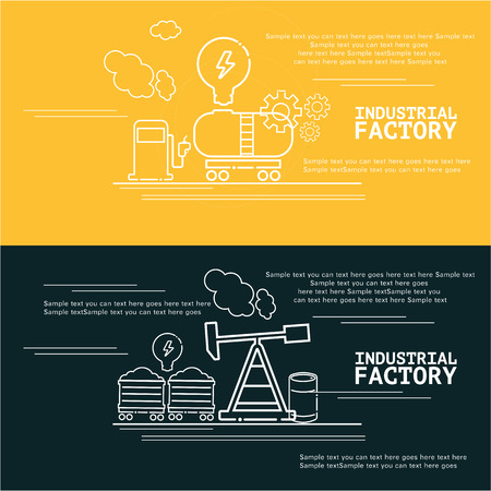 industrial vector graphic template with place for textのイラスト素材
