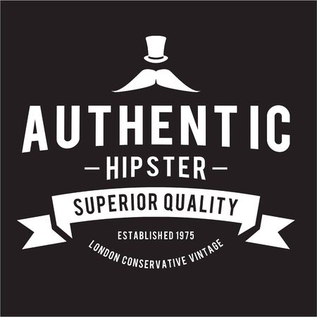 Vintage hipster label vector design. decoration elementのイラスト素材