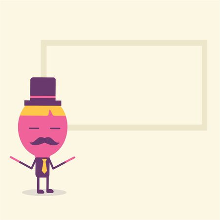 Businessman cartoon concept vector, flat styleのイラスト素材