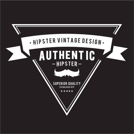 Vintage hipster label vector design. decoration elementのイラスト素材