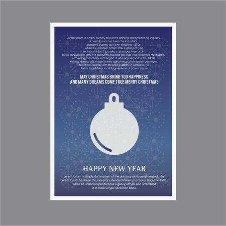 Happy new year page layout for greetings 2017のイラスト素材