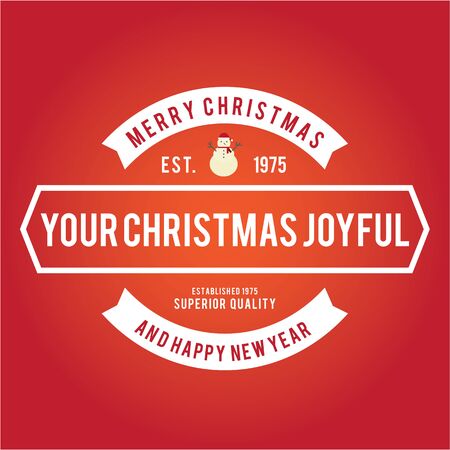 Christmas Labels and Badges Vector Design. Decorations elementsのイラスト素材
