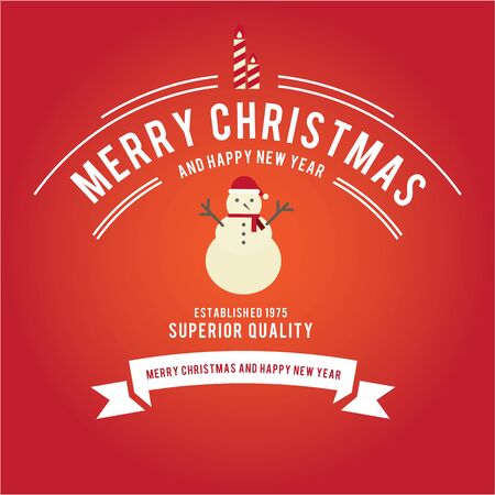 Christmas Labels and Badges Vector Design. Decorations elementsのイラスト素材