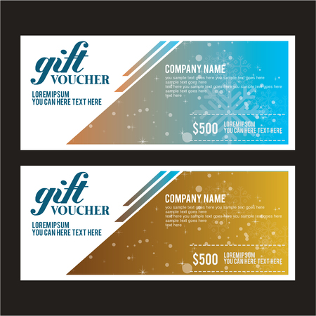 Vector illustration, Gift voucher colorful pattern, Gift certificateのイラスト素材