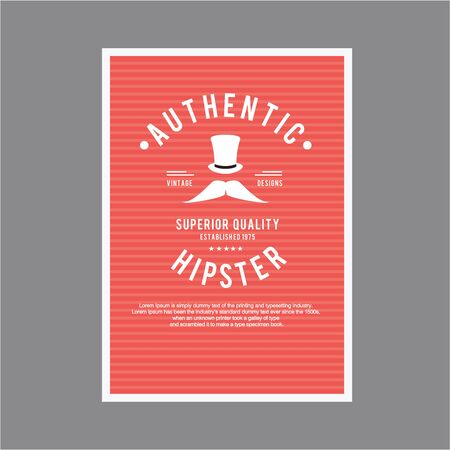 Vintage hipster layout tamplate for greetingsのイラスト素材