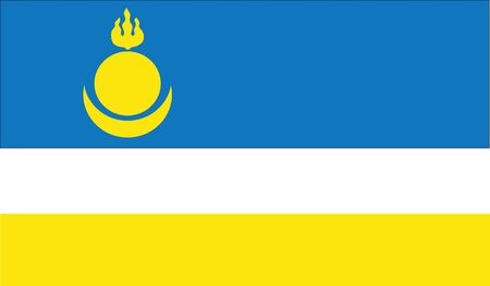 flag of buryatia vector icon illustrationのイラスト素材