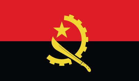flag of angola vector icon illustrationのイラスト素材