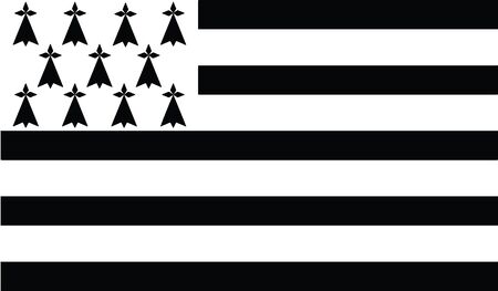 flag of brittany vector icon illustrationのイラスト素材