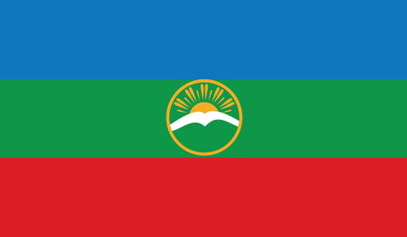 flag of karachay-cherkessia vector icon illustrationのイラスト素材