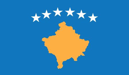 flag of kosovo vector icon illustrationのイラスト素材