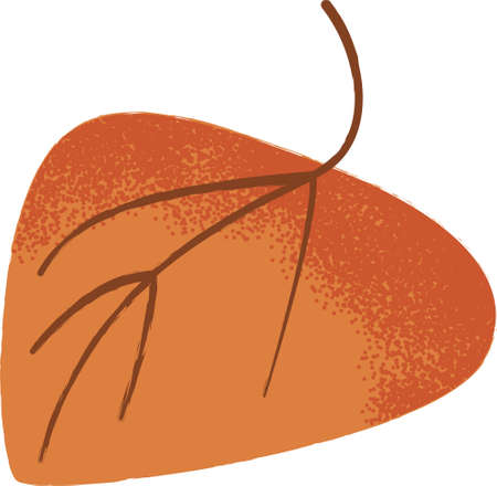 Autumn red leaf with texture isolated on a whiteのイラスト素材
