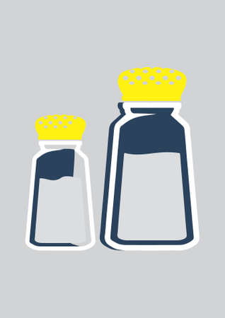 salt shaker line drawing vector, Salt and pepper shakers linear icon. Cooking spices. Thin line illustration. Contour symbols. Vector isolated outline drawingのイラスト素材