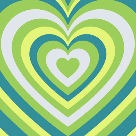 Green Hypnotic Heart Y2K Patternの写真素材