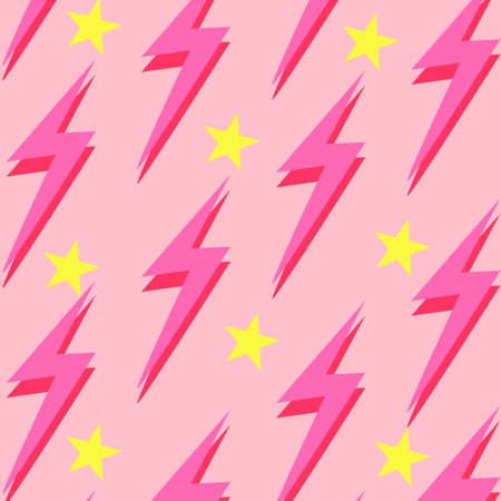 Lightning Pink Background Y2K Patternの写真素材