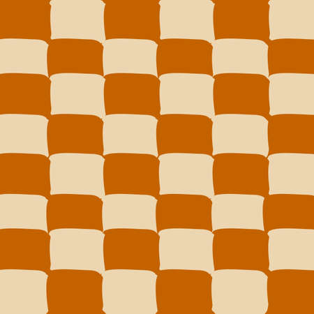 Brown Check Autumn Y2K Patternの写真素材