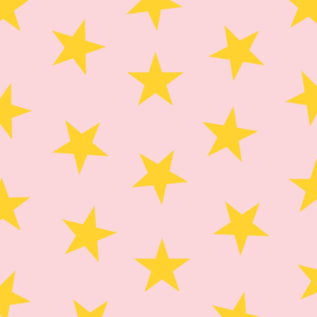 Yellow Pink Stars Y2K Patternの写真素材
