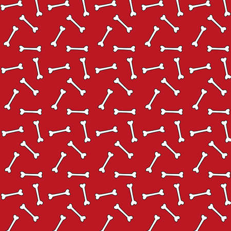 Dog bones pattern with red backgroundの写真素材