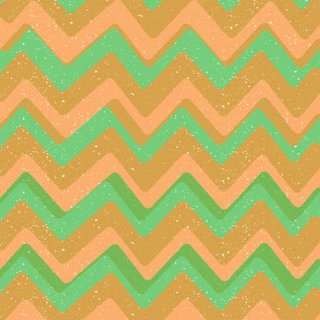 Autumn Fall Green Orange Chevron Patternの写真素材