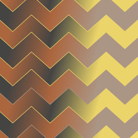 Golden Brown Wavy Chevron Patternの写真素材