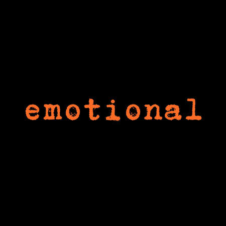 Emotional Typography Orange Quotes With Black Backgroundの写真素材