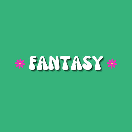 Fantasy Typography Quotes With Green Background and Flowerの写真素材