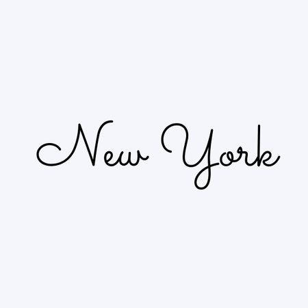 New York Minimalist Curve Typographyの写真素材