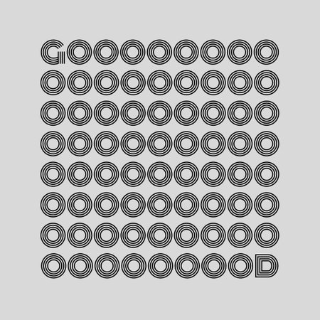 GOOD Bold Typography Pattern in Black and Grey Colorの写真素材