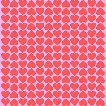 Pink Red Heart Grid Y2K Patternの写真素材
