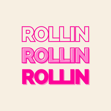 Rollin Quote Typography in Pinkの写真素材