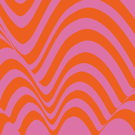 Purple Orange Retro Liquid Groovy Stripe Y2K Pattern