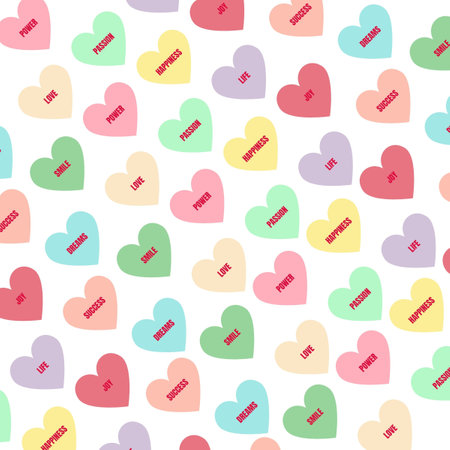 Seamless pattern with hearts. Vector illustration for your design. Typography Retro Heart Y2K Indie...