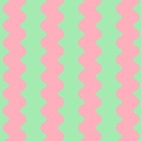 Seamless pattern with pink and green waves on a green background. Pink Green Vertical Chevron Liquid Swirl Flow Groovy Stripe Y2K Patternの写真素材