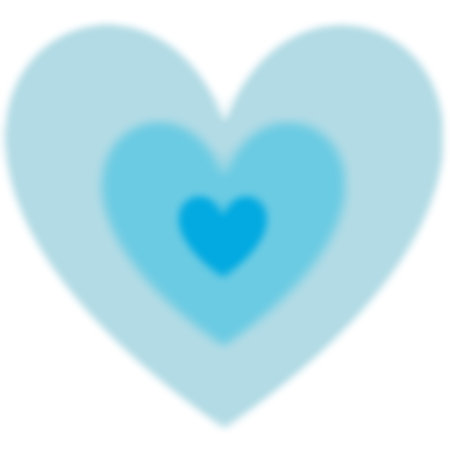 Heart shape in blue and turquoise colors on a white background. retro valentine's day textured grainy gradient blueの写真素材