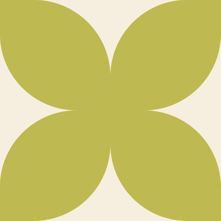 Seamless pattern with abstract flowers. Vector illustration. Background. Mid Century Modern Green Petalの写真素材