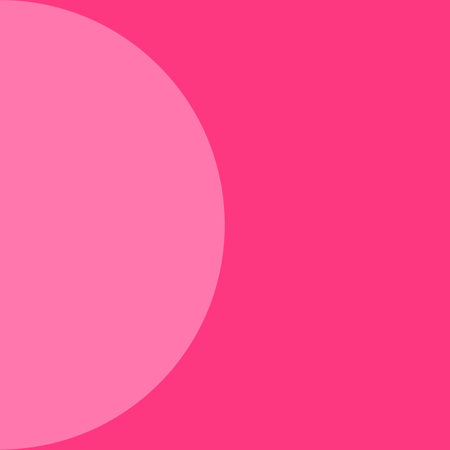 Pink background with circle and copy space for text. Vector illustration. Pink Half Circle Half Moon Mid Century Modernの写真素材