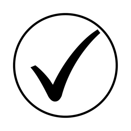 Check mark icon vector. Check mark vector icon. Check mark vector icon, stamp, deadline.の写真素材