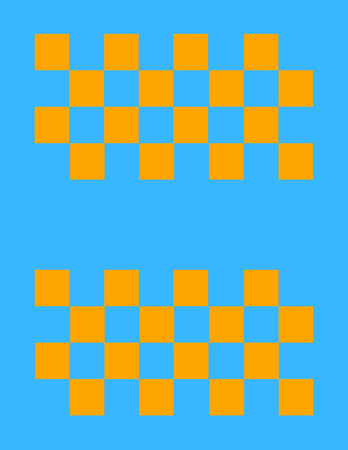 Checkered pattern. Checkered background. Seamless vector pattern. blue orange checkerboard plaid patternの写真素材