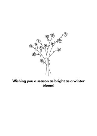 Wishing you a season as bright as a winter bloom!の写真素材
