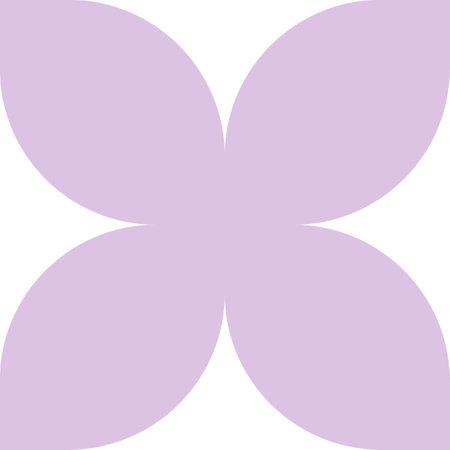 Seamless pattern with purple flowers. Vector illustration for your design. Mid Century Modern Pastel Lilac Petalの写真素材