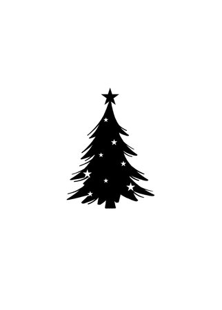 Christmas tree icon vector illustration template design. Suitable for many purposes.の写真素材