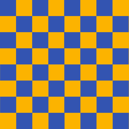 Seamless vector pattern with blue and yellow squares on a white background. blue yellow checkerboard plaid patternの写真素材