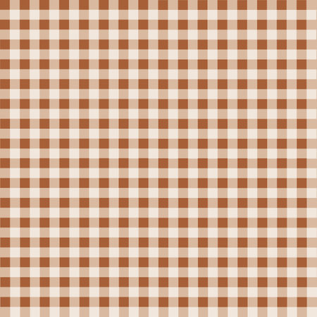 Seamless plaid pattern. Vector image. Brown Gingham Checkerboard Patternの写真素材