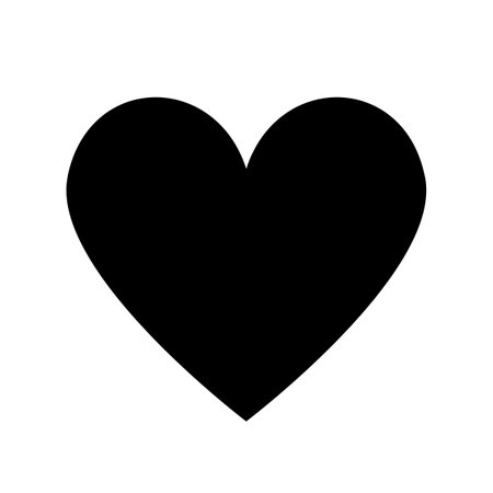 heart love symbol isolated icon vector illustration graphic design in black and whiteの写真素材
