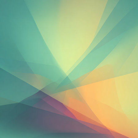 abstract background consisting of colored triangles and lines with a blurred effect. abstract green pink backgroundの素材