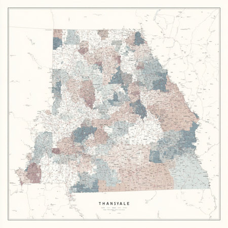 vintage map of tennessee america usaの素材